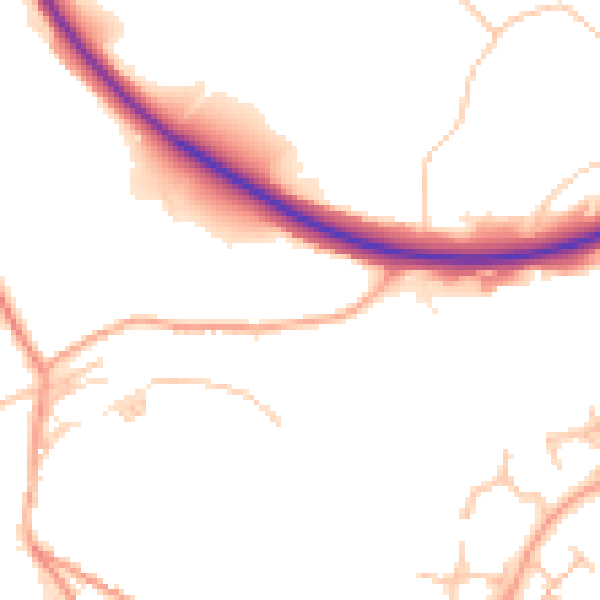 Daytime road noise heatmap for TF8 7EF
