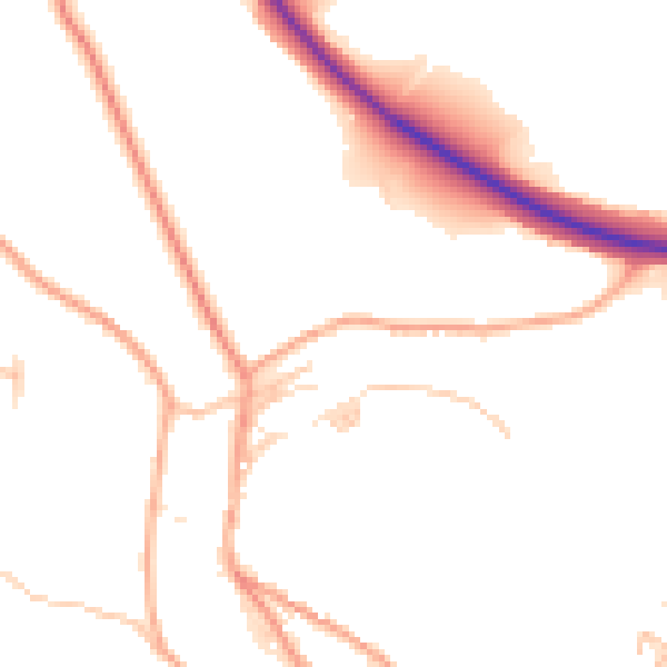 Daytime road noise heatmap for TF8 7EQ