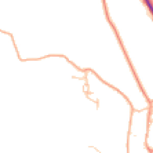 Daytime road noise heatmap for TF8 7ES