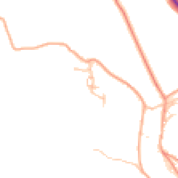 Daytime road noise heatmap for TF8 7ET