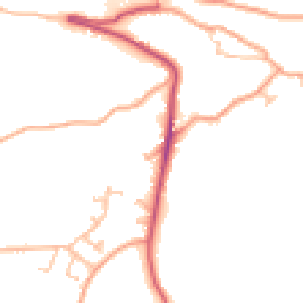 Daytime road noise heatmap for TF8 7JY