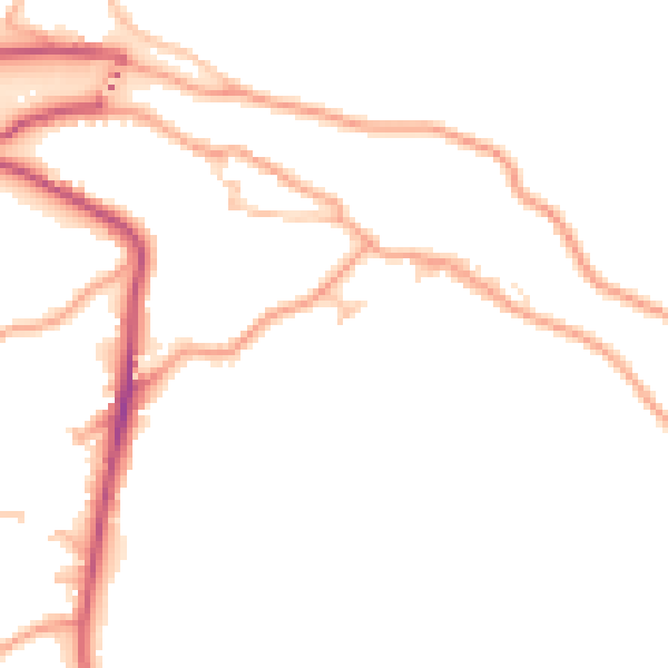 Daytime road noise heatmap for TF8 7LN
