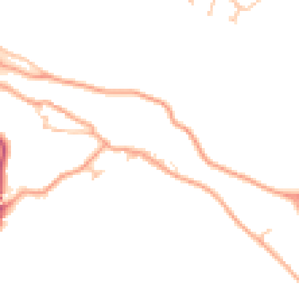 Daytime road noise heatmap for TF8 7ND