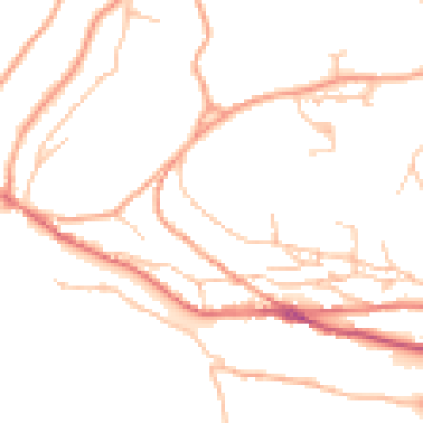 Daytime road noise heatmap for TF8 7NF
