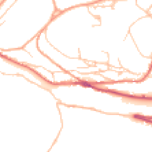 Daytime road noise heatmap for TF8 7PW