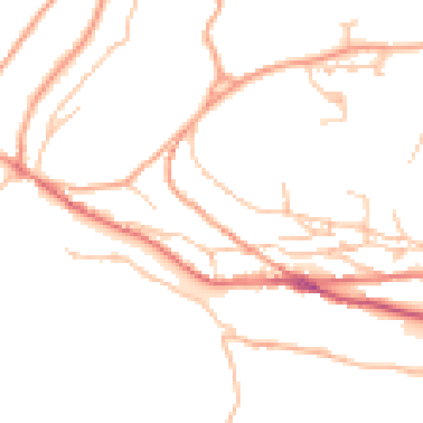 Daytime road noise heatmap for TF8 7PZ
