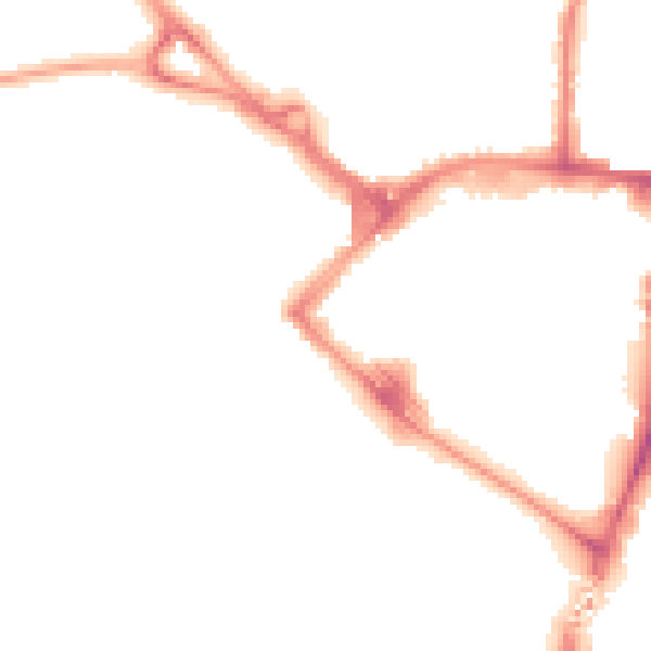 Night-time road noise heatmap for TN23 1AG