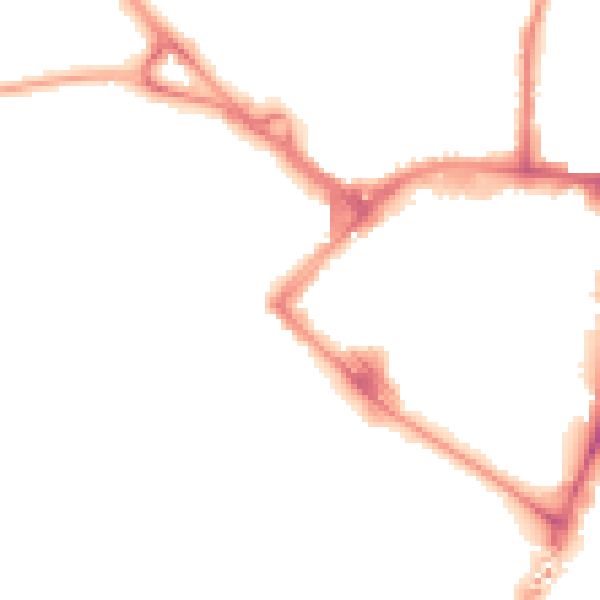 Night-time road noise heatmap for TN23 1AH