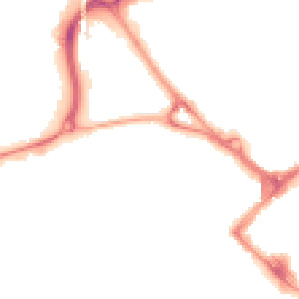 Night-time road noise heatmap for TN23 1AT