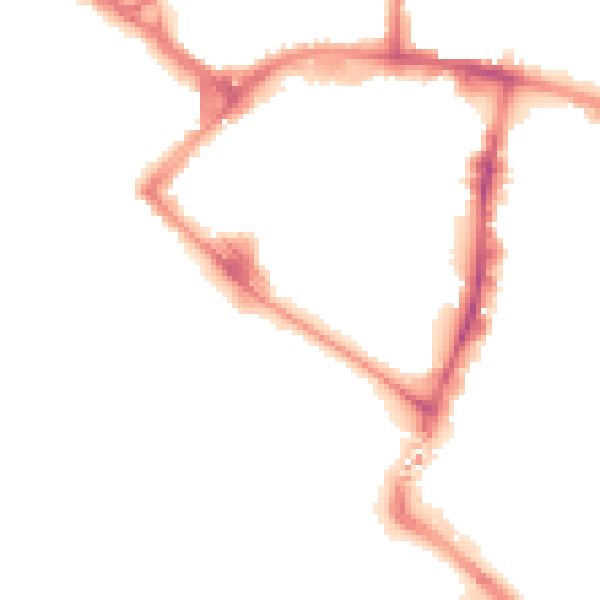 Night-time road noise heatmap for TN23 1AU