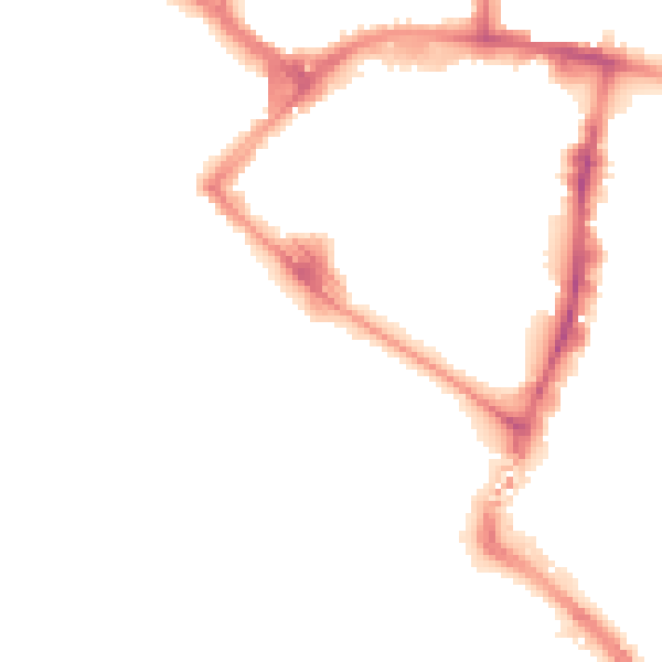 Night-time road noise heatmap for TN23 1AX