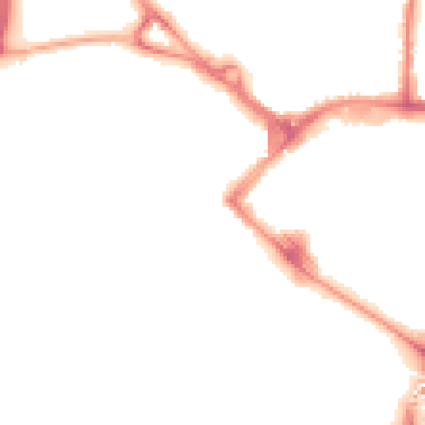 Night-time road noise heatmap for TN23 1BY