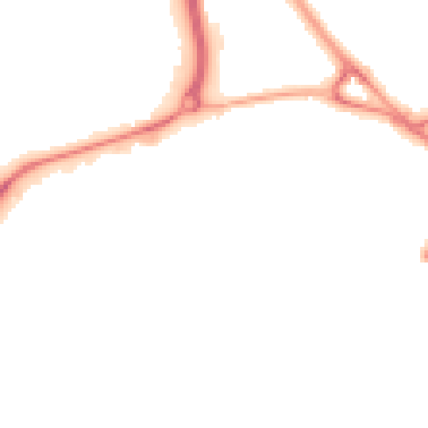 Night-time road noise heatmap for TN23 1DP