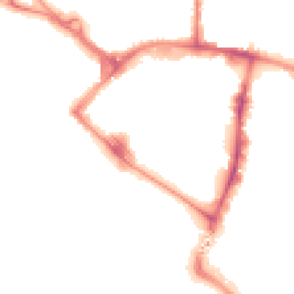 Night-time road noise heatmap for TN23 1DQ