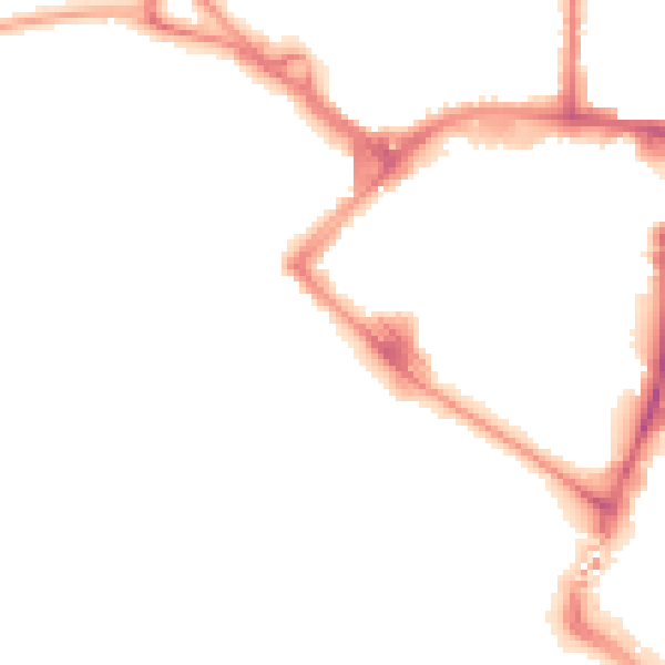 Night-time road noise heatmap for TN23 1DY