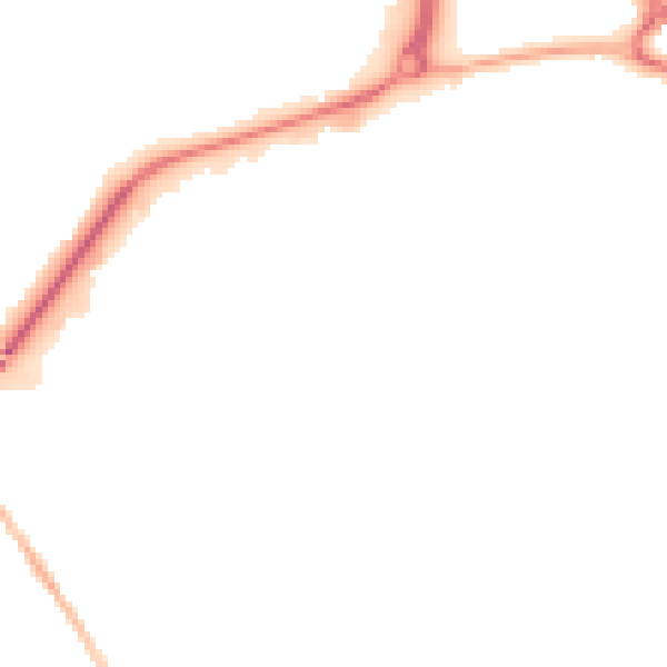Night-time road noise heatmap for TN23 1EJ