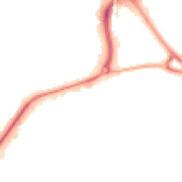 Night-time road noise heatmap for TN23 1EP