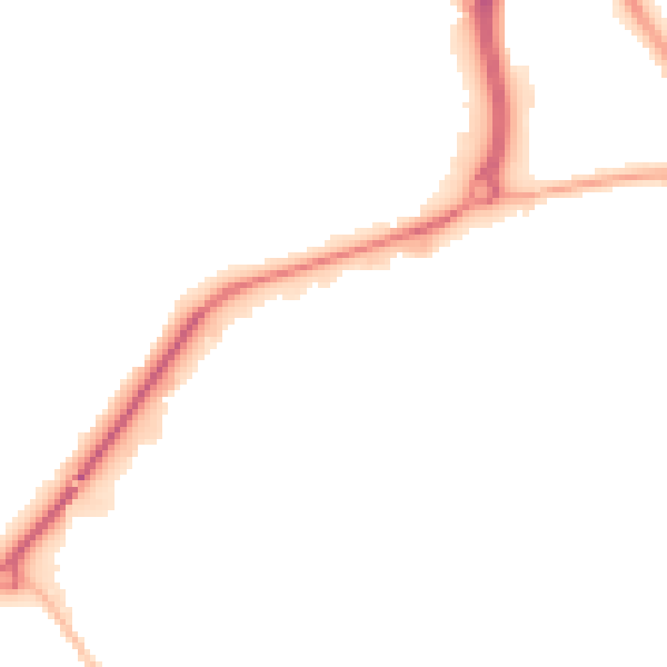 Night-time road noise heatmap for TN23 1EW