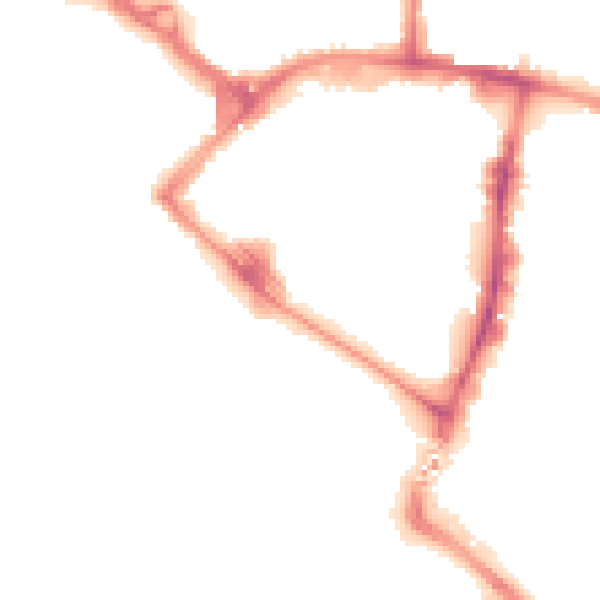 Night-time road noise heatmap for TN23 1FA