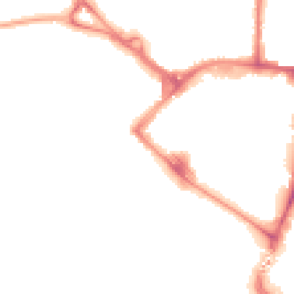 Night-time road noise heatmap for TN23 1FE