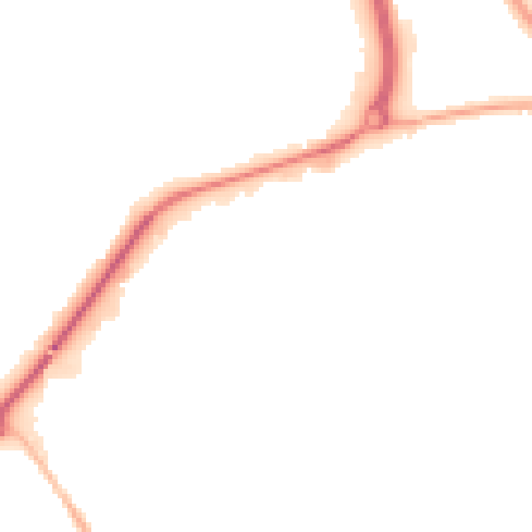 Night-time road noise heatmap for TN23 1FH
