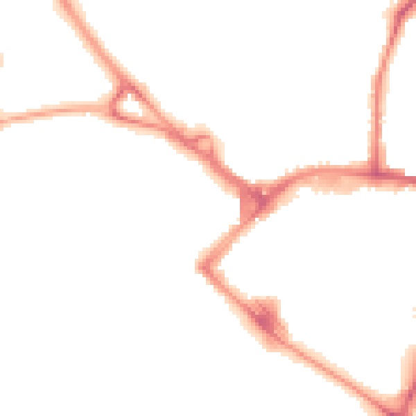 Night-time road noise heatmap for TN23 1JP