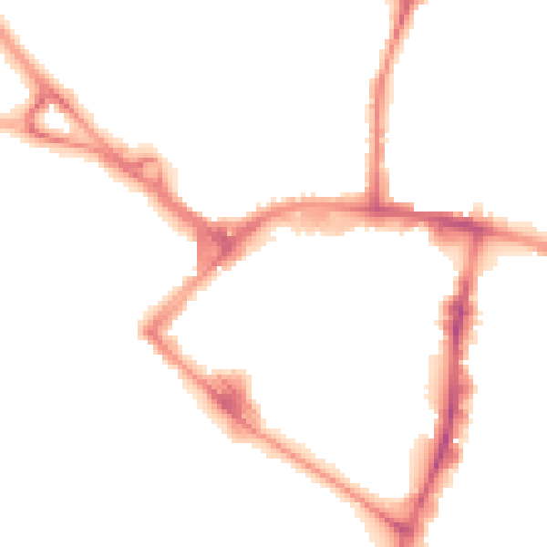Night-time road noise heatmap for TN23 1JQ