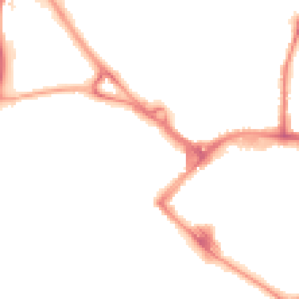 Night-time road noise heatmap for TN23 1JS