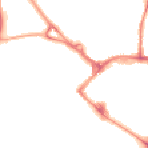 Night-time road noise heatmap for TN23 1JT