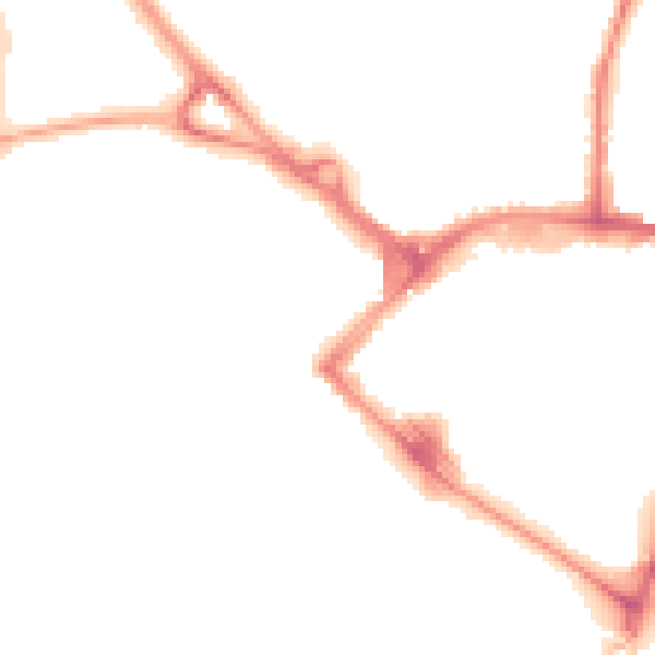 Night-time road noise heatmap for TN23 1JU