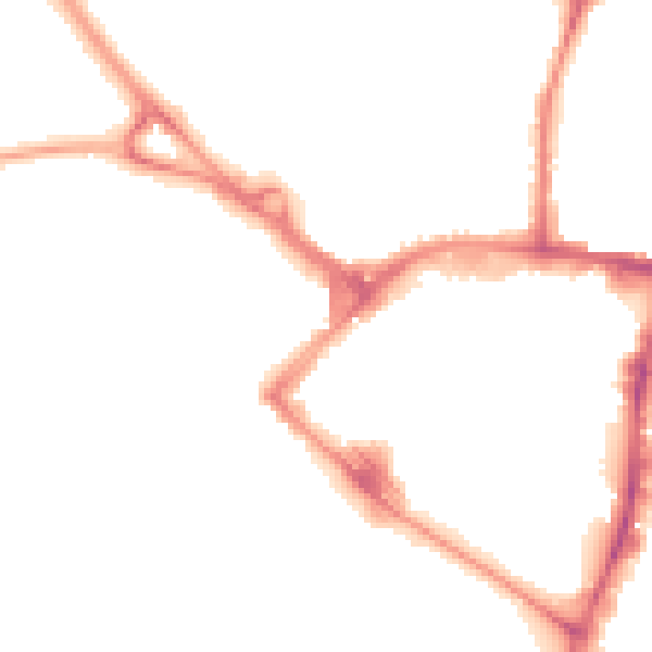 Night-time road noise heatmap for TN23 1JW