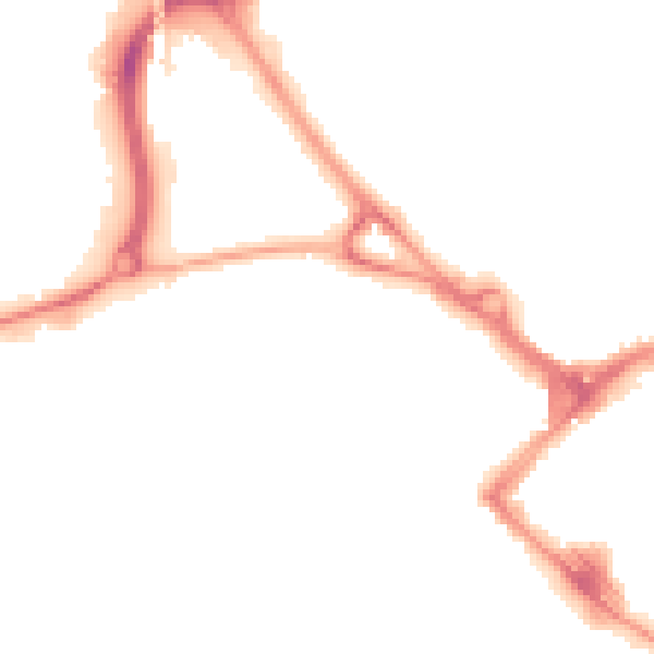 Night-time road noise heatmap for TN23 1LY