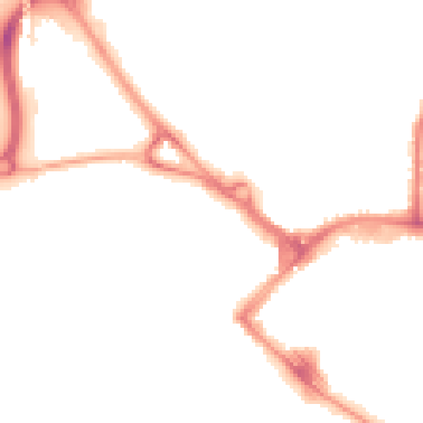 Night-time road noise heatmap for TN23 1NF