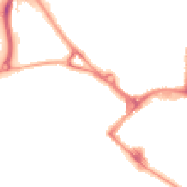 Night-time road noise heatmap for TN23 1NG