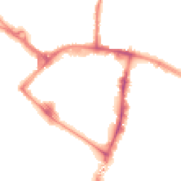 Night-time road noise heatmap for TN23 1QG