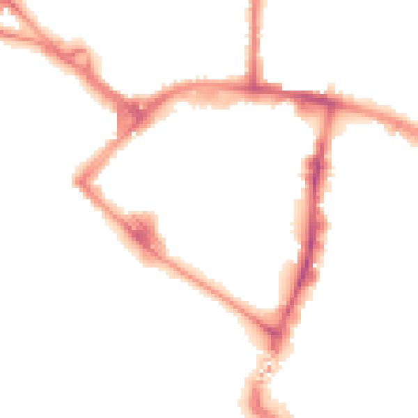 Night-time road noise heatmap for TN23 1QP