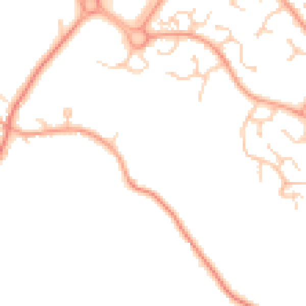 Daytime road noise heatmap for TN23 3EQ