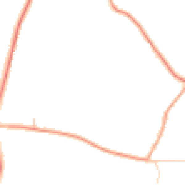 Daytime road noise heatmap for TN23 3ES
