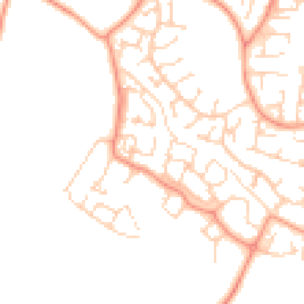 Daytime road noise heatmap for TN23 3FW