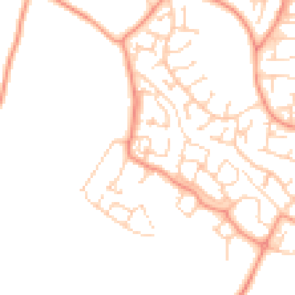 Daytime road noise heatmap for TN23 3FY