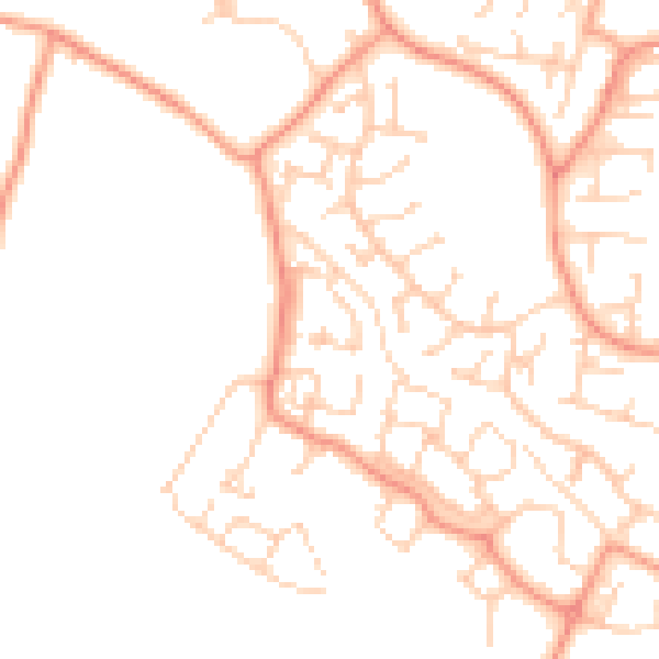Daytime road noise heatmap for TN23 3GE
