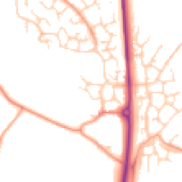 Daytime road noise heatmap for TN23 3GF