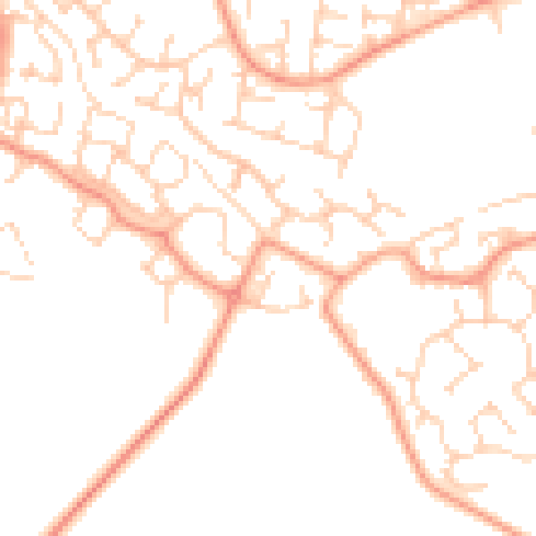 Daytime road noise heatmap for TN23 3GR