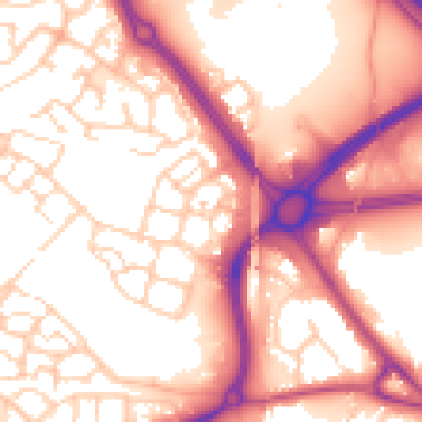 Daytime road noise heatmap for TN23 3GU