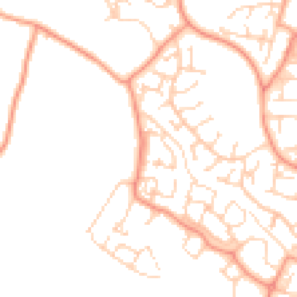 Daytime road noise heatmap for TN23 3HF