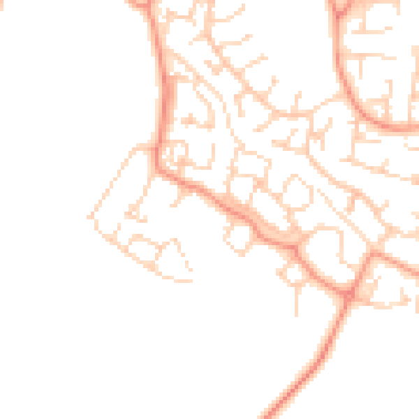 Daytime road noise heatmap for TN23 3HQ