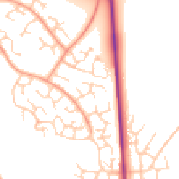 Daytime road noise heatmap for TN23 3HR