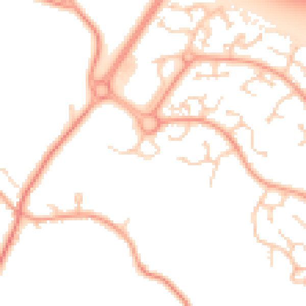 Daytime road noise heatmap for TN23 3LN