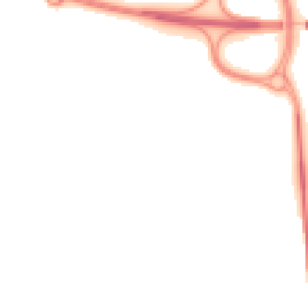Night-time road noise heatmap for TN23 3NN
