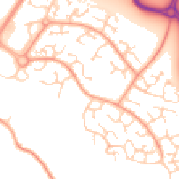Daytime road noise heatmap for TN23 3NW